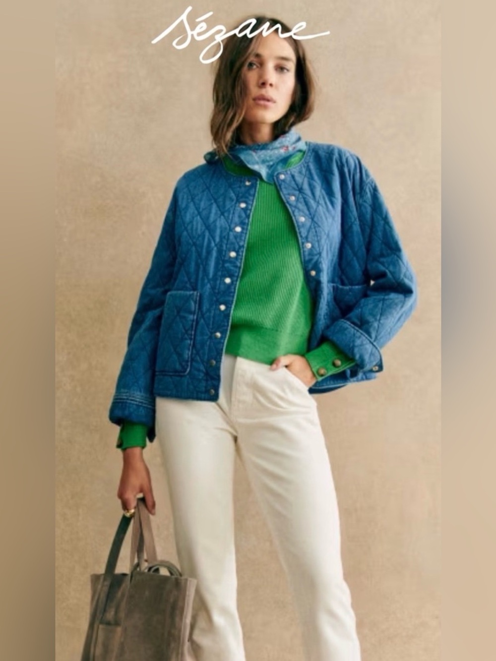 NWT Sezane Dakota Denim Jacket - Picture 2 of 5